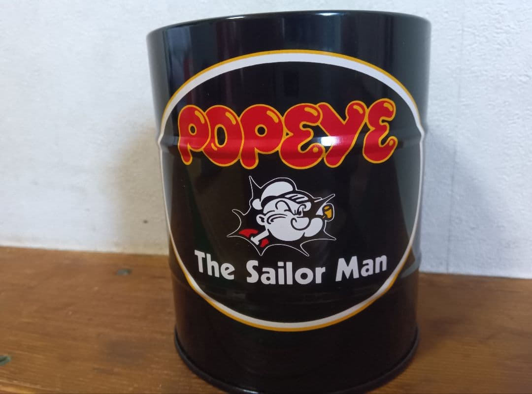 ポパイ（POPEYE）　缶　ペン立てか灰皿