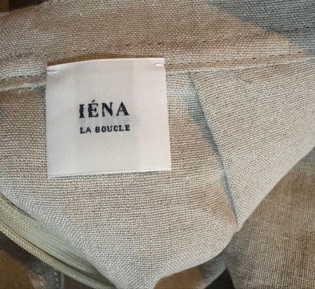 未使用級　イエナ ラブークル IENA 　リネンフリルサロペット　ベージュ