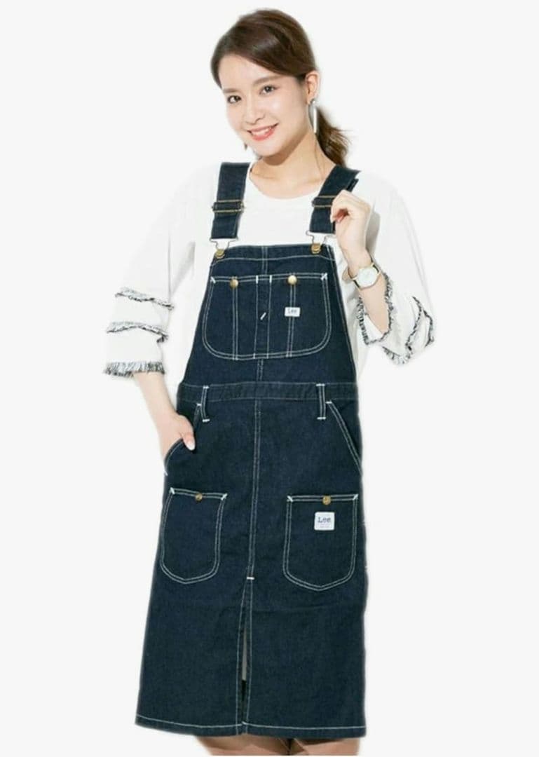 K◆未使用品◆Lee オーバーオールエプロン　デニムエプロン　Lサイズ