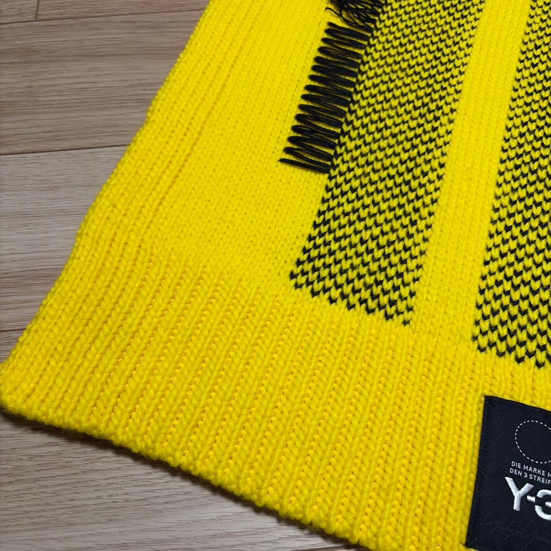 Y-3 ワイスリーKNIT SCARF ニット ロング マフラー　ストール　黄色