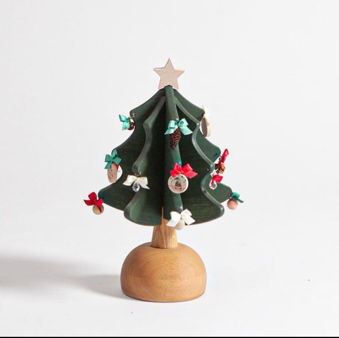 オークビレッジ　木製クリスマスオルゴールツリー