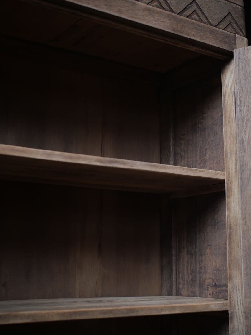 食器棚　ダイヤガラス　収納　器　食器　古家具　古道具　アンティーク　昭和レトロ