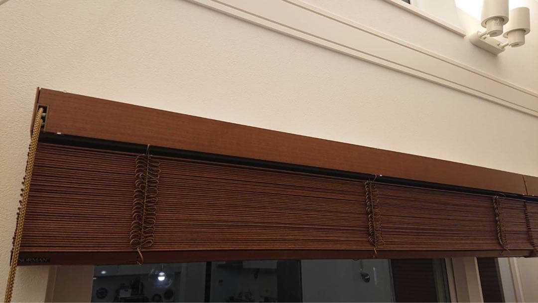 【美品】ノーマン NORMAN 桐 ウッドブラインド 右操作