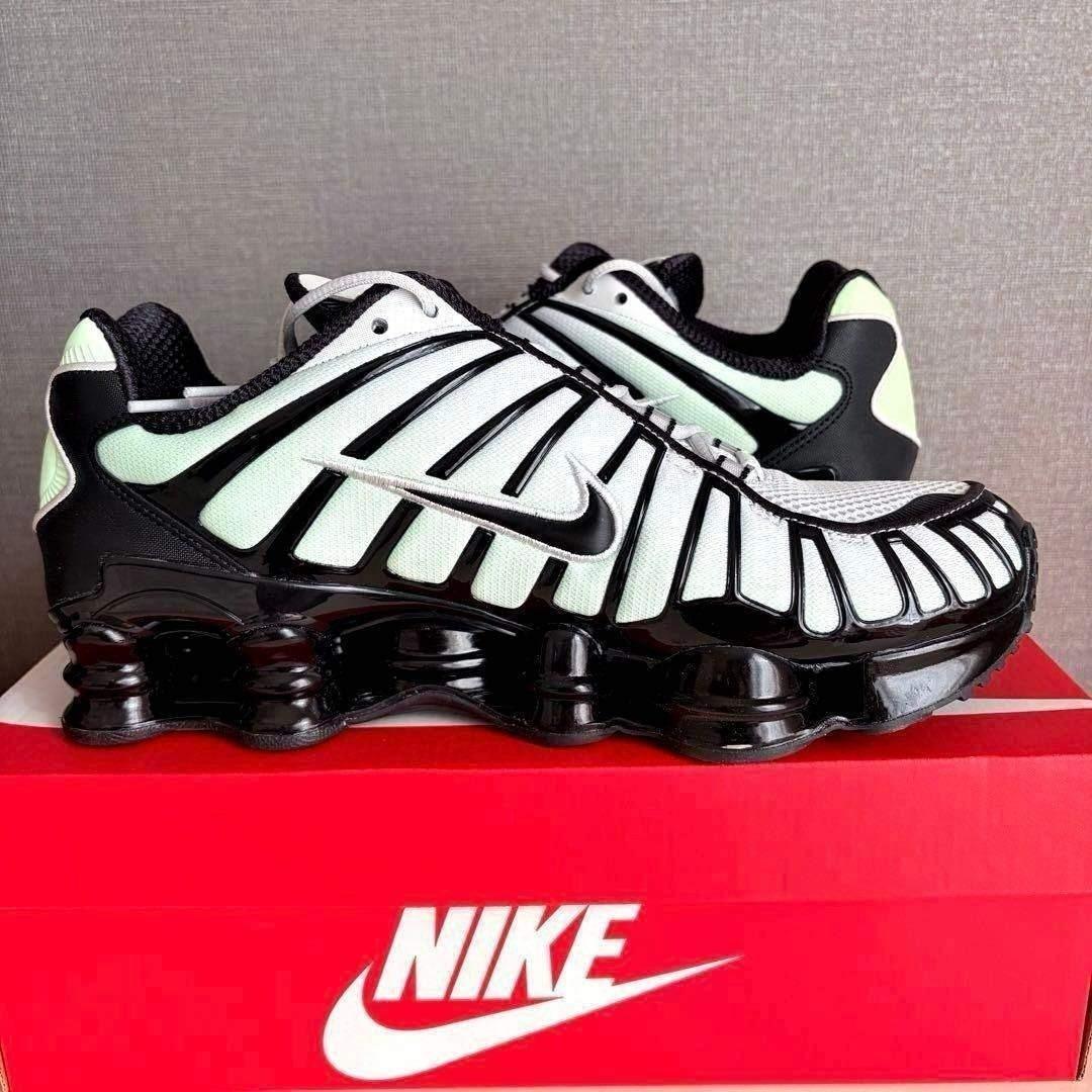 完売27.5✨新品NIKE Shox TL AV3595-300 黒×グリーン系