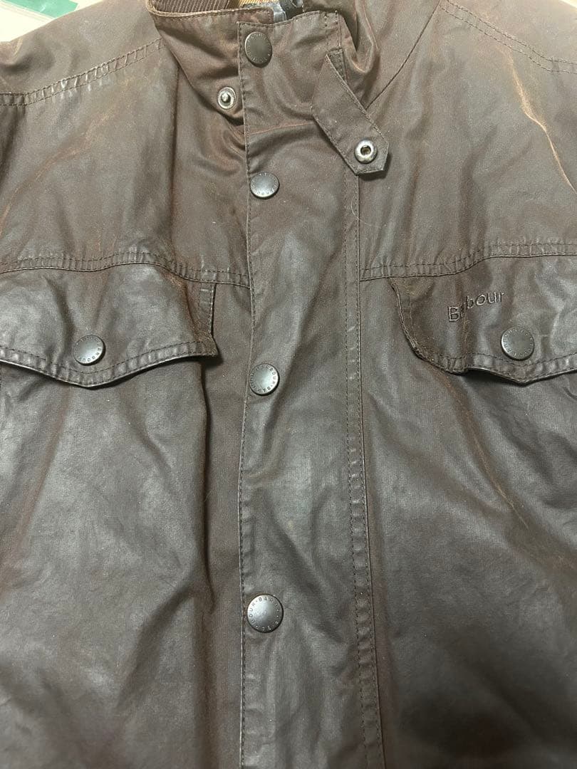 筋*る様 ★激レア・美品★Barbour ダークブラウン オイルドジャケット ド