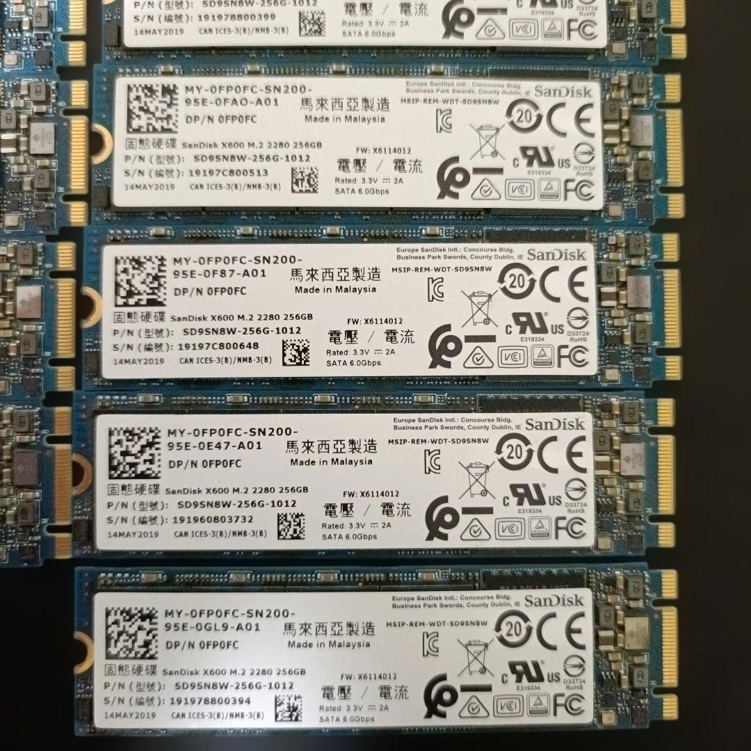 SanDisk X600 M.2 SATA 256GB SSD 13枚セット