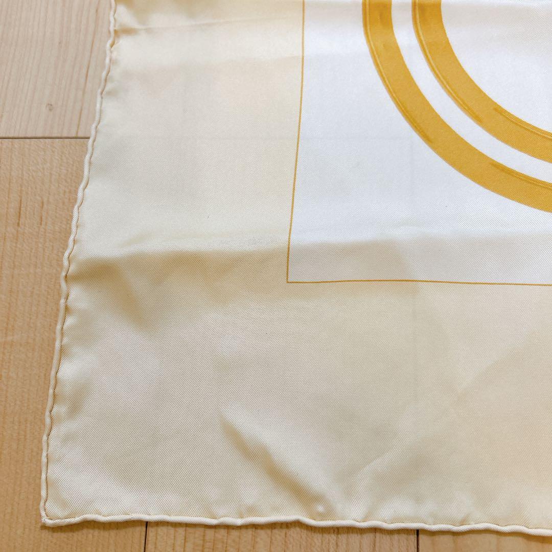 HERMES エルメス カレ90 BRIDES de GALA シルク クリーム