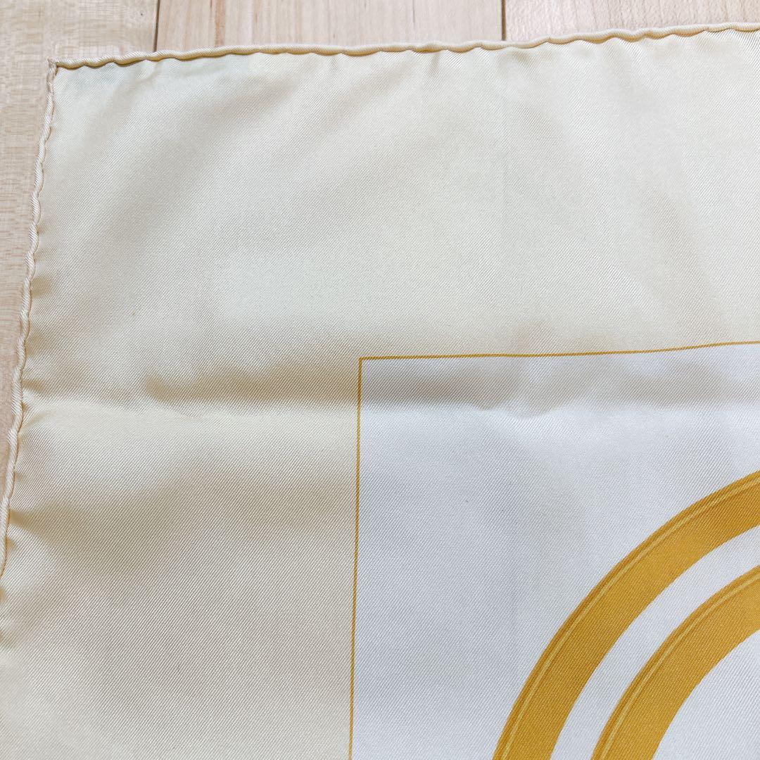 HERMES エルメス カレ90 BRIDES de GALA シルク クリーム