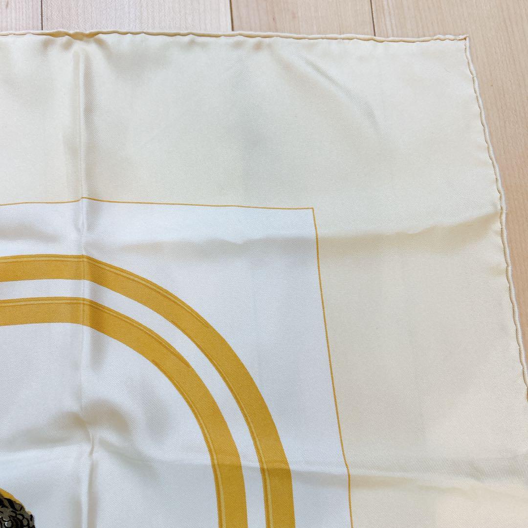 HERMES エルメス カレ90 BRIDES de GALA シルク クリーム