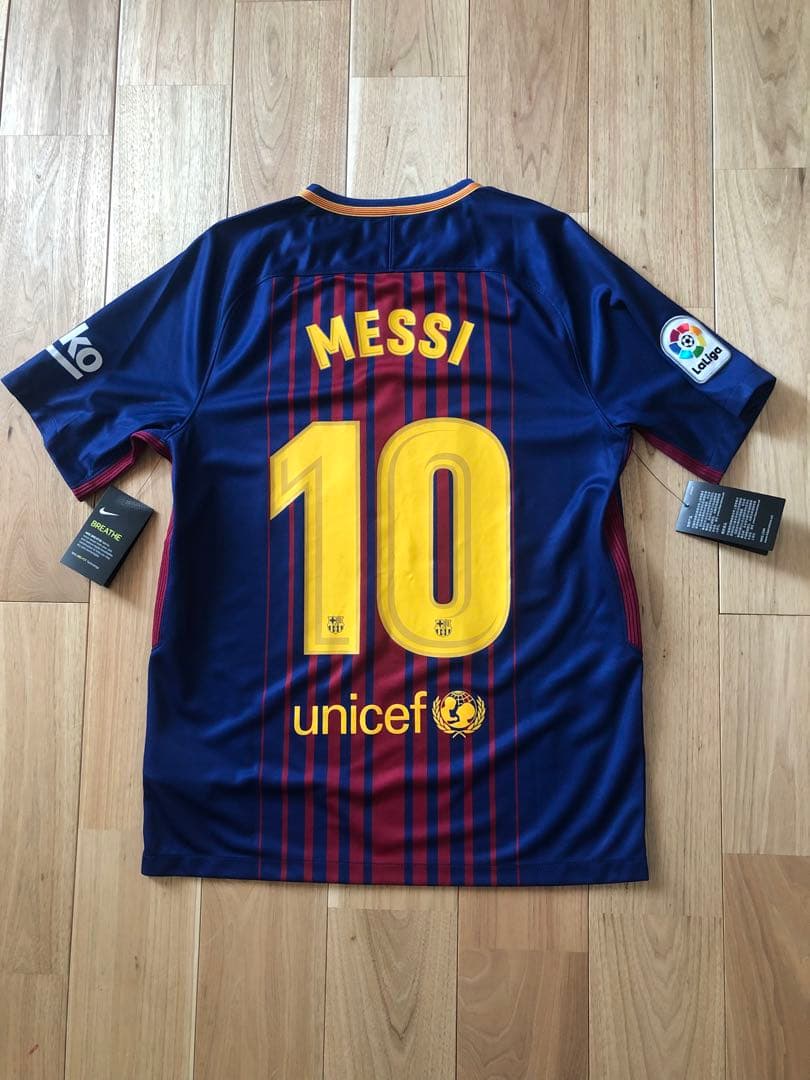 【未使用タグ付き】17/18 バルセロナ　メッシ　楽天　ユニフォーム