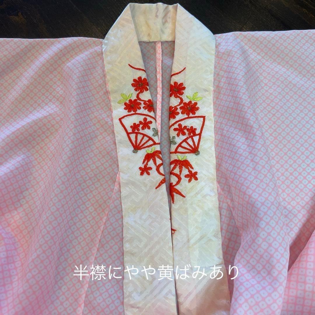 アンティーク 七五三 着物 作り帯 小物一式 フルセット 特価 大正ロマン 白系