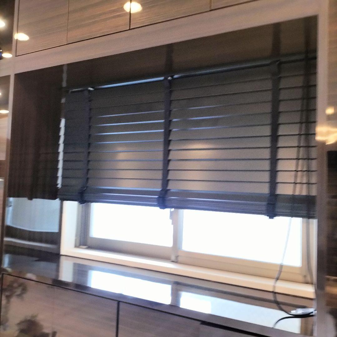 ウッドブラインド◆タチカワブラインド◆幅126cm◆右操作(O-2412BL2)