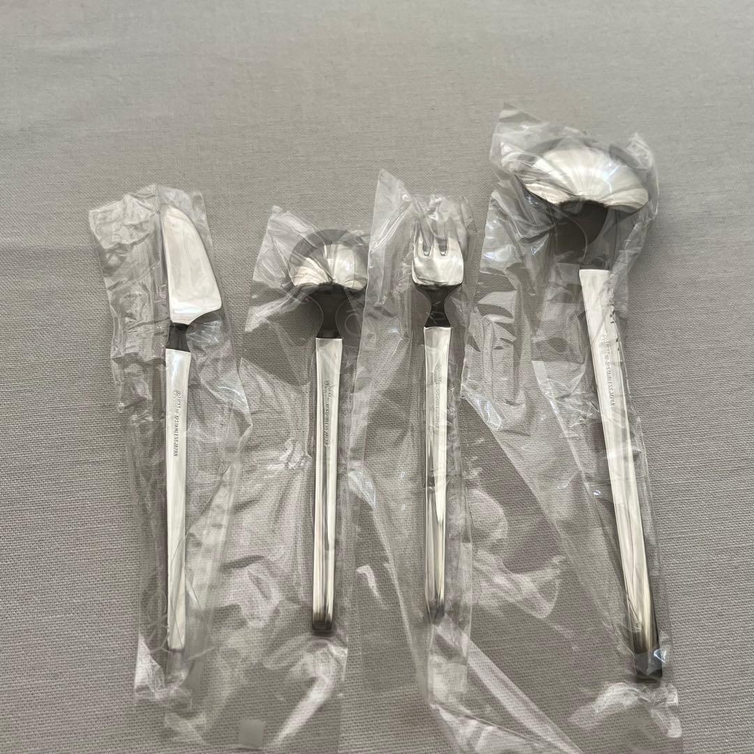 ラッキーウッド スカンジナビア 18-12ステンレス スープスプーン フォーク