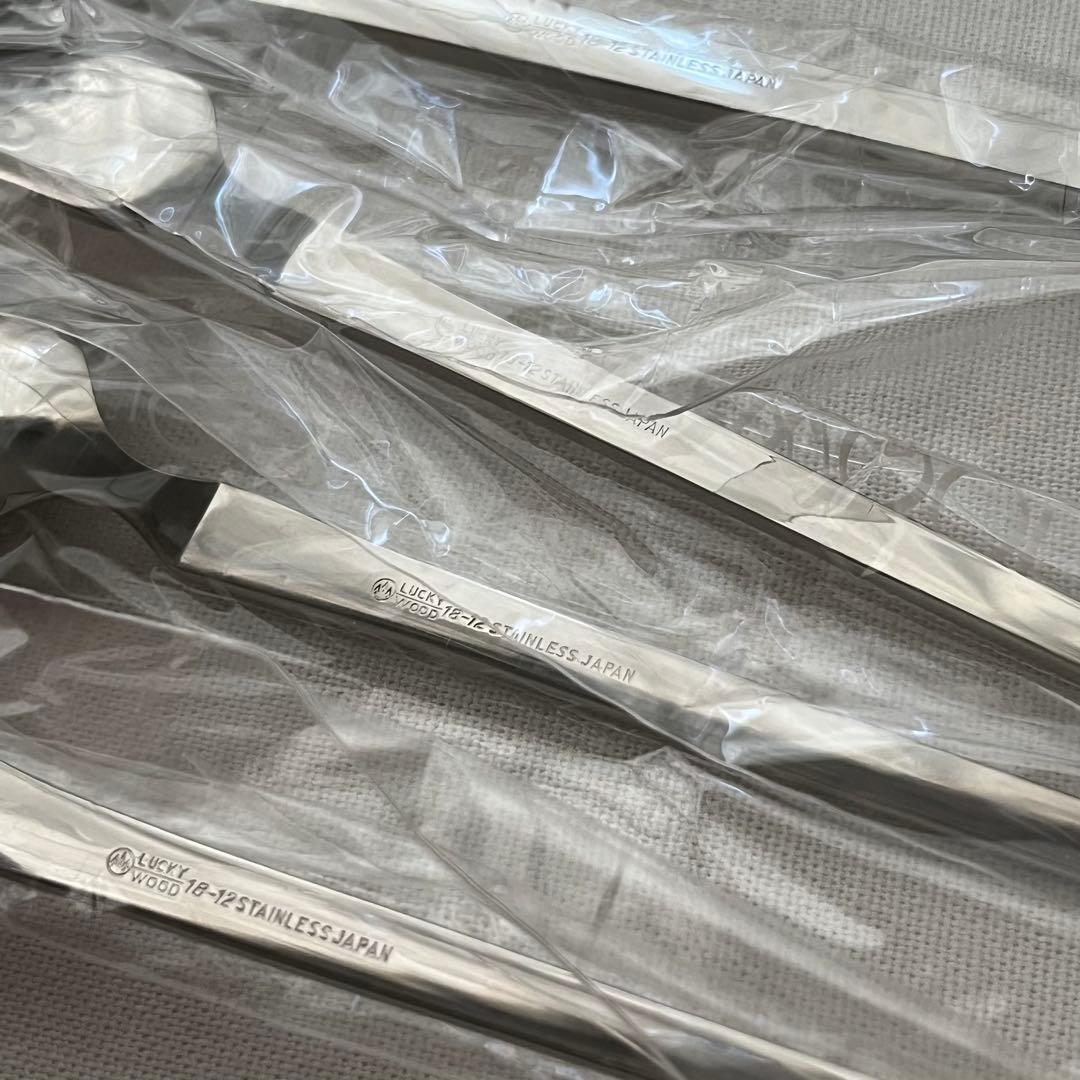 ラッキーウッド スカンジナビア 18-12ステンレス スープスプーン フォーク