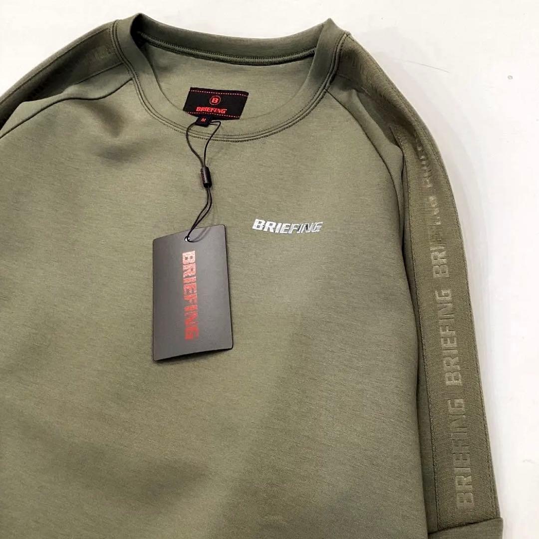 新品　BRIEFING MS WARM LOGO LINE CREWNECK M
