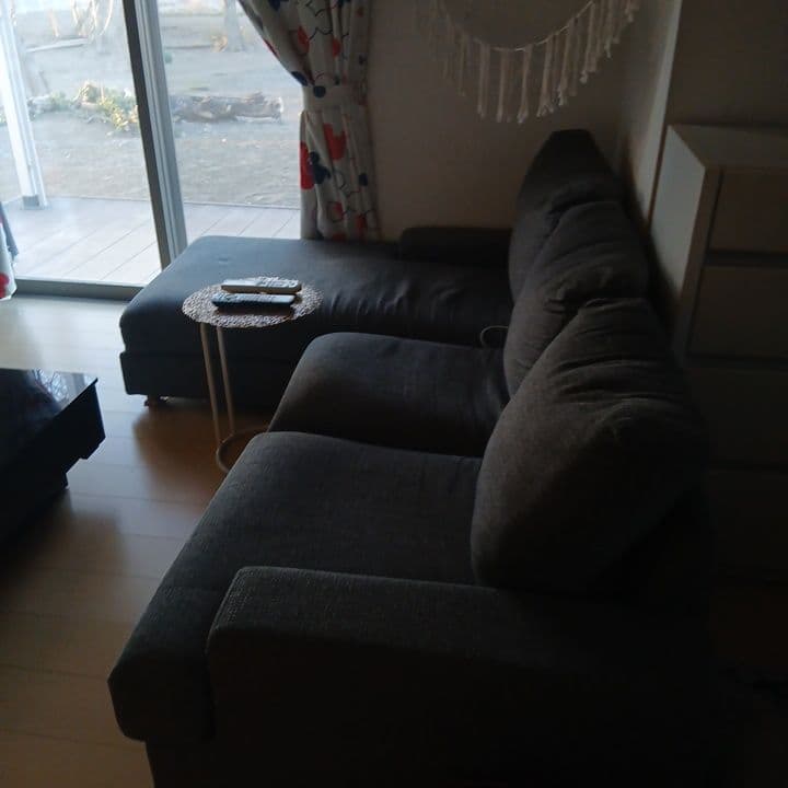 グレー L字型 3人掛け ソファ used