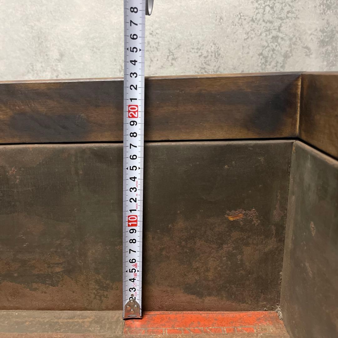 当時物　関東火鉢 欅 長火鉢　銅壺付き　欅　黒柿　猫板　時代家具　アンティーク