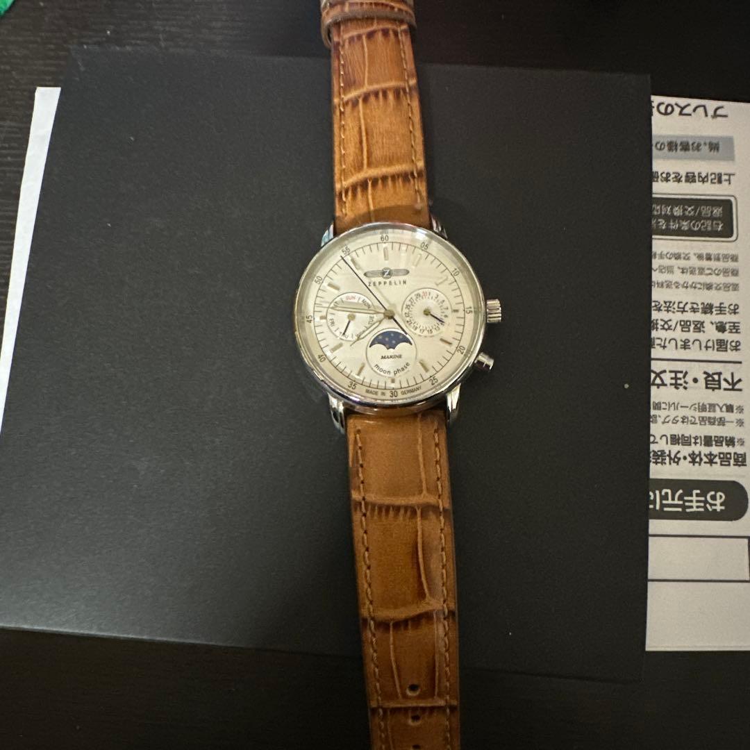 美品 ツェッペリン 8637-1 マリーン ムーンフェイズ