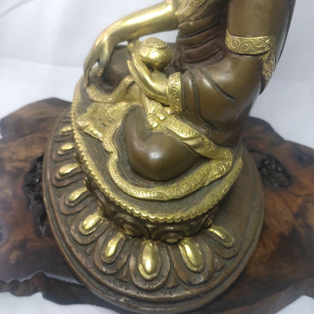 阿弥陀如来坐像 チベット密教 手作り鎚起銅器 骨董 仏教美術品 コレクター放出