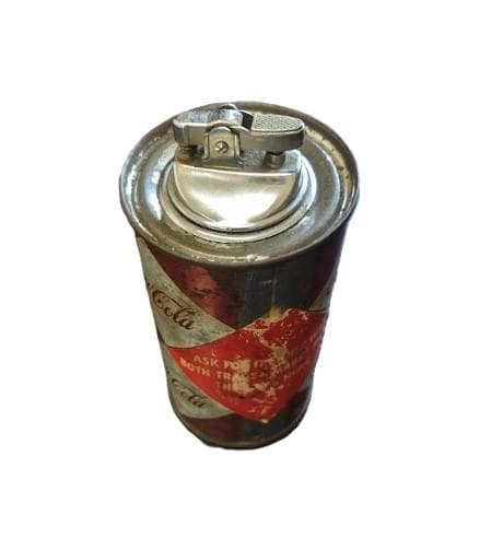 コカ・コーラ ダイヤモンド柄 缶型 卓上ライター　ヴィンテージライター