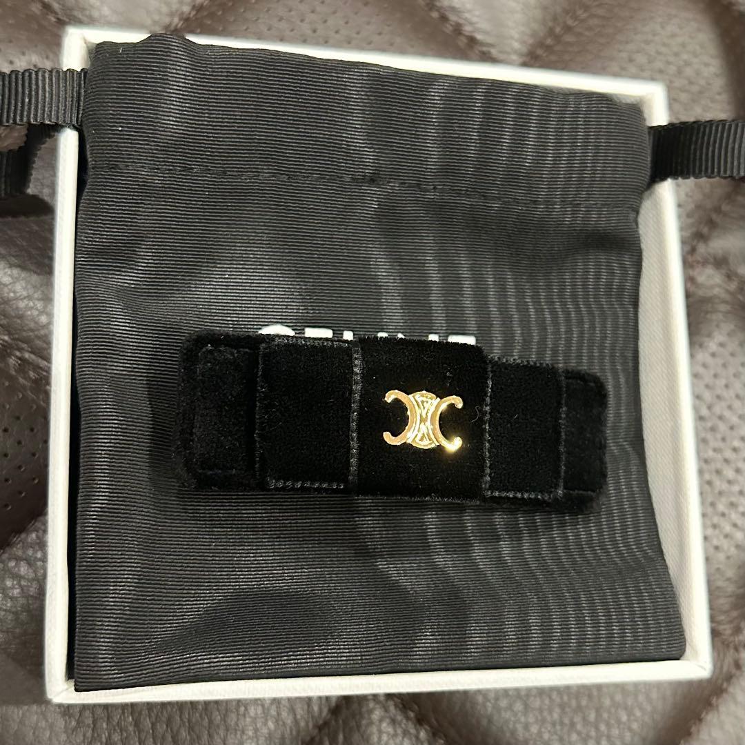 CELINE ルソワール リボン ヘアクリップ　バレッタ