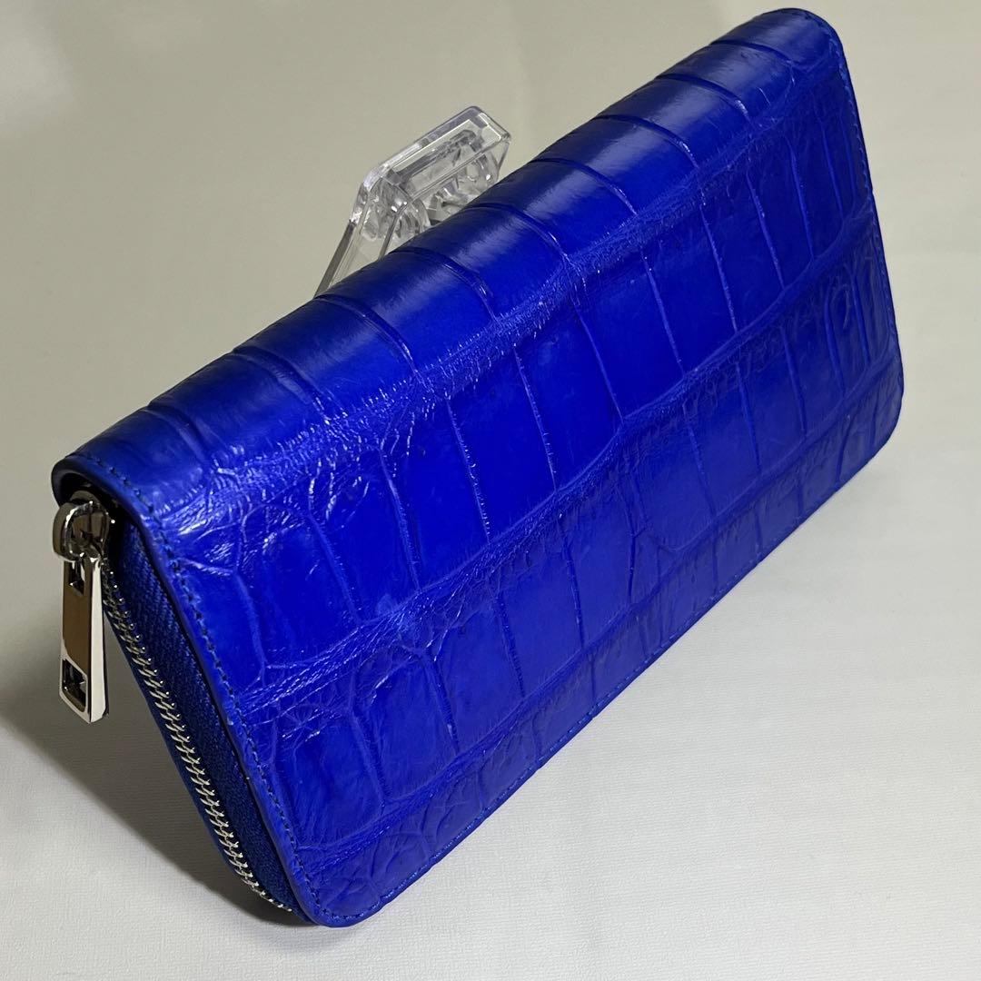 ★限定セール【新品・未使用】クロコダイル 長財布 シャムワニ　ラウンドファスナー