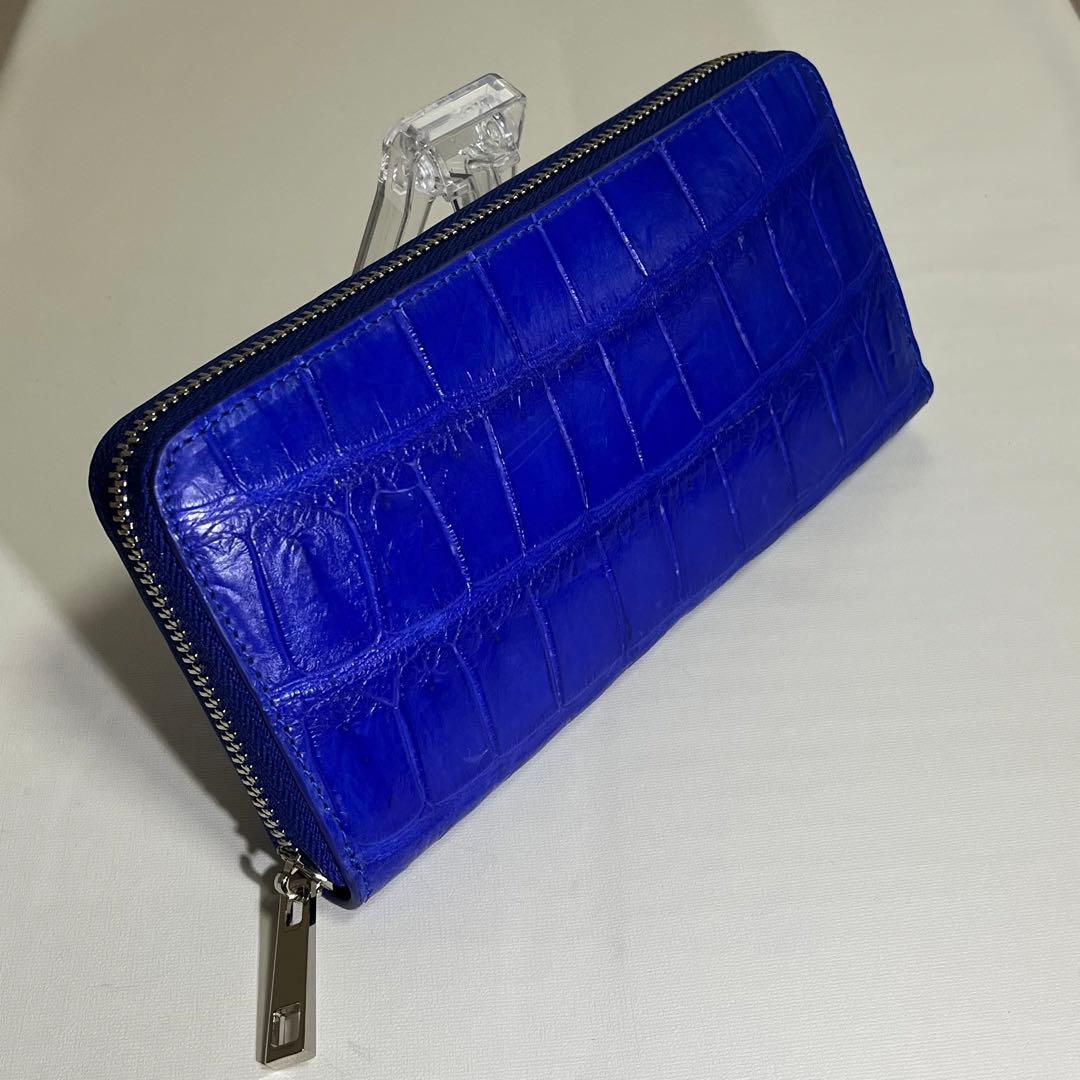 ★限定セール【新品・未使用】クロコダイル 長財布 シャムワニ　ラウンドファスナー