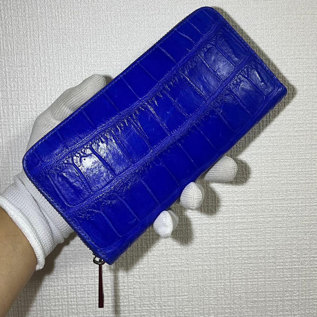 ★限定セール【新品・未使用】クロコダイル 長財布 シャムワニ　ラウンドファスナー