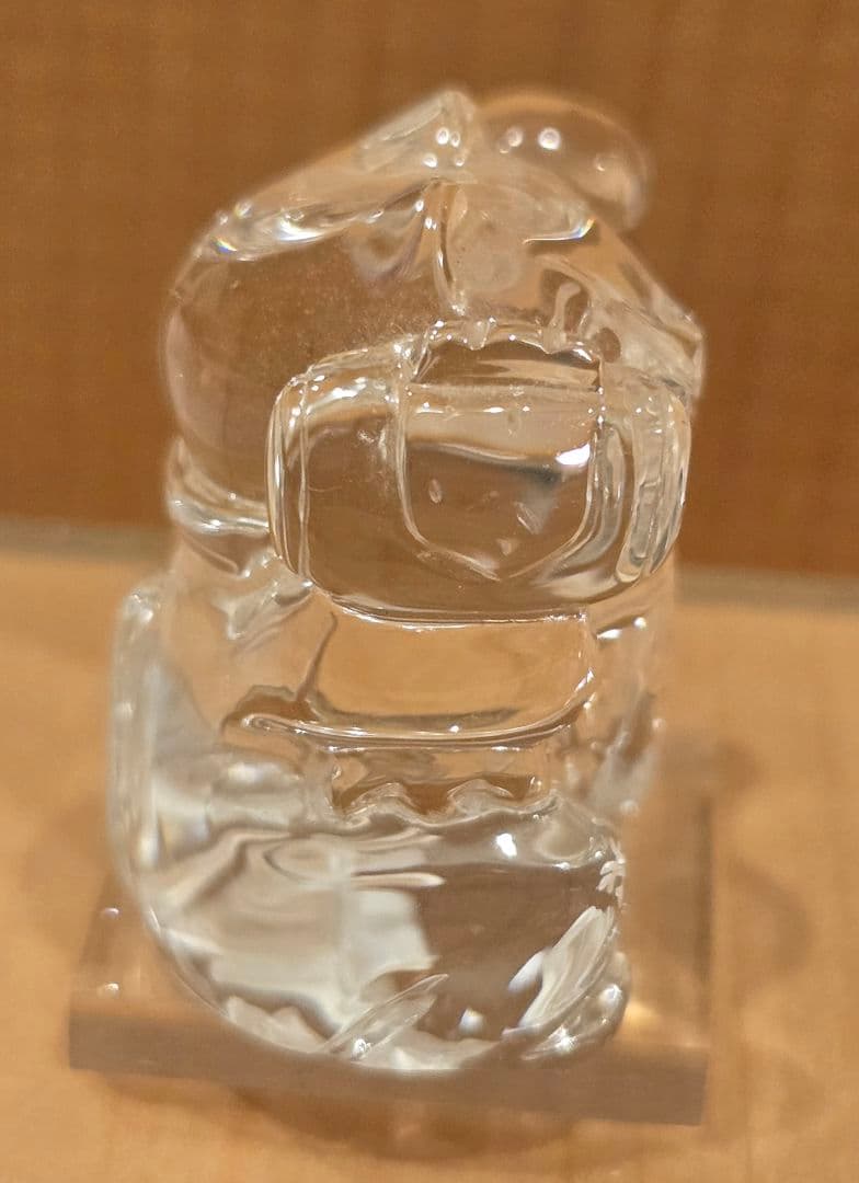 ​希少【愛光堂 刻印入】天然水晶 招き猫 ／自由が丘の名店購入 本物