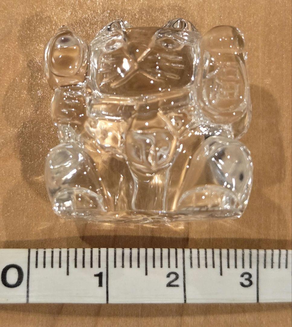 ​希少【愛光堂 刻印入】天然水晶 招き猫 ／自由が丘の名店購入 本物