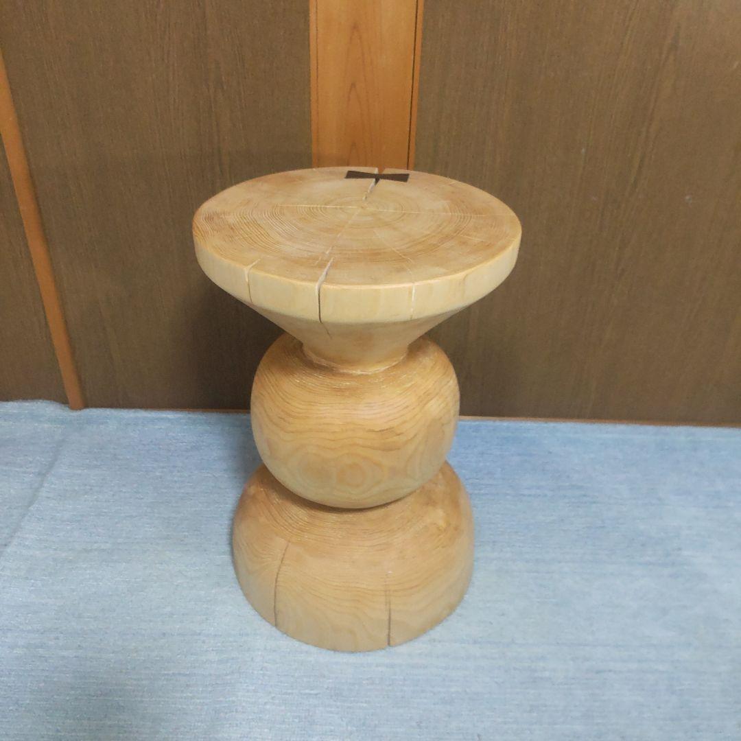 ヒバ丸太椅子スツール