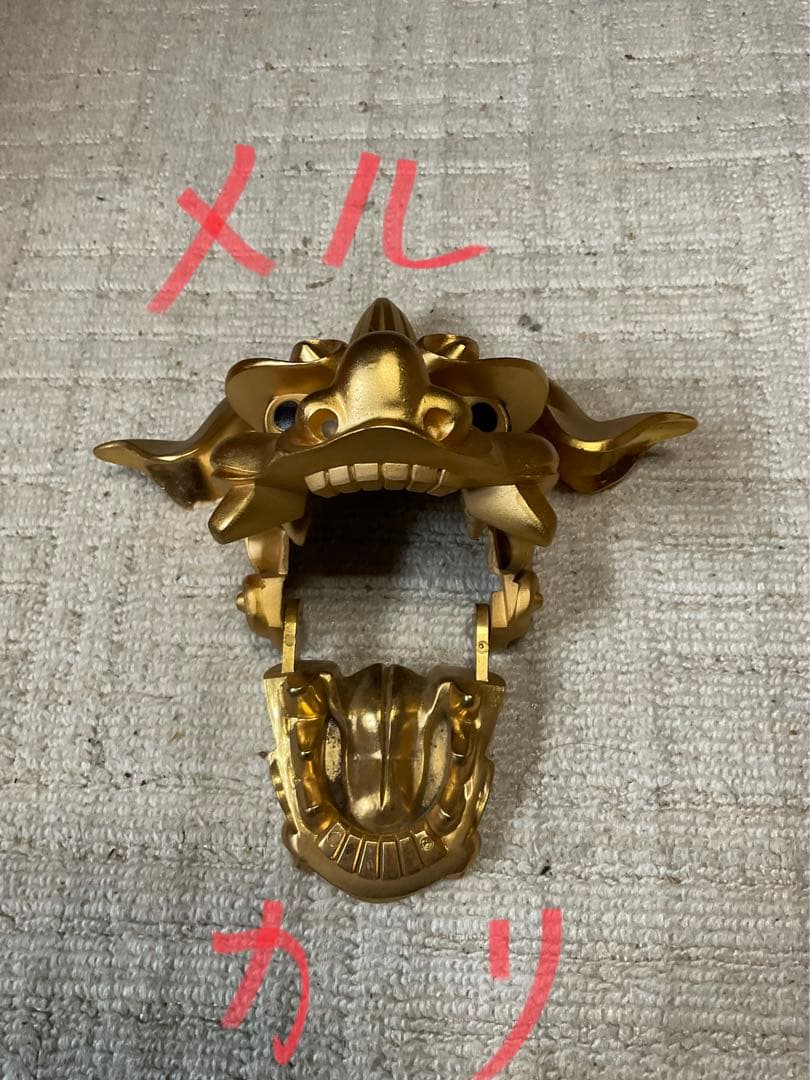 金の越後獅子　【24k GP 口が大きく開きます　ケース無し　現状渡し】。