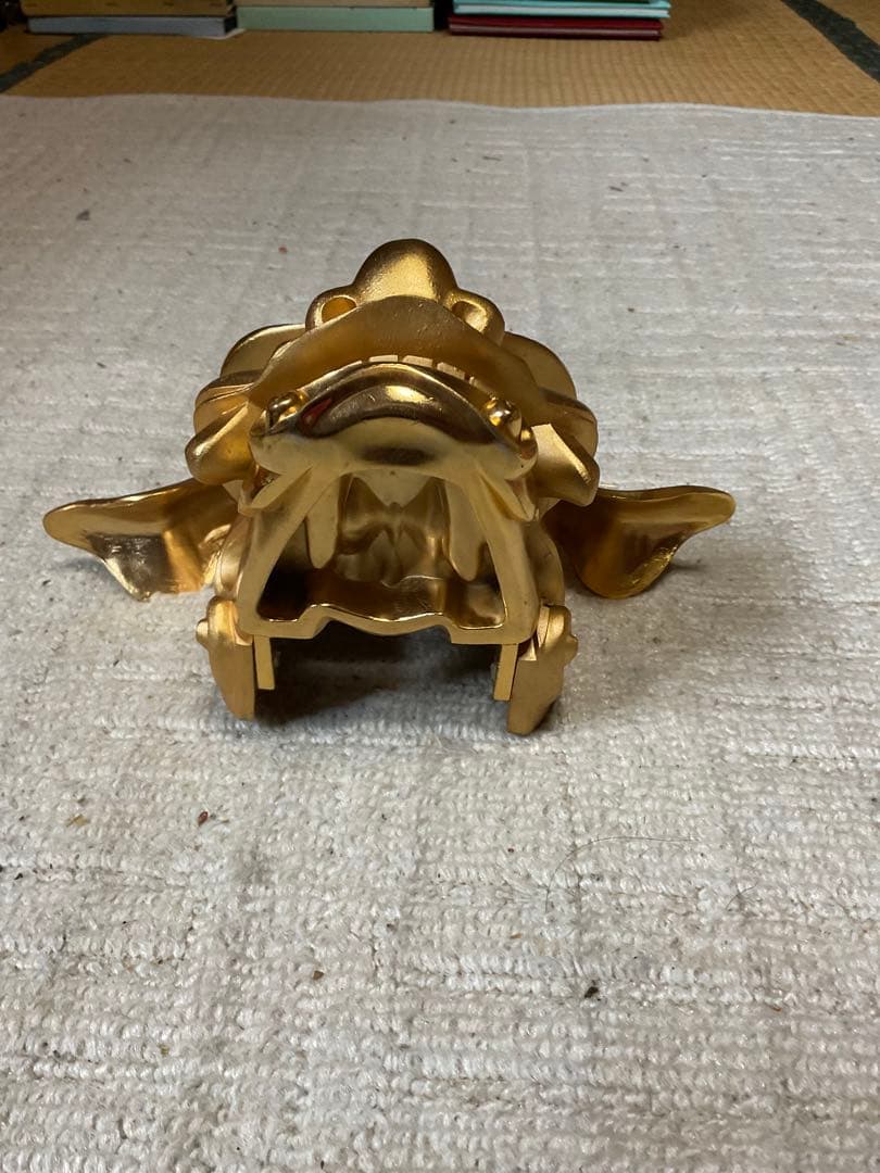 金の越後獅子　【24k GP 口が大きく開きます　ケース無し　現状渡し】。