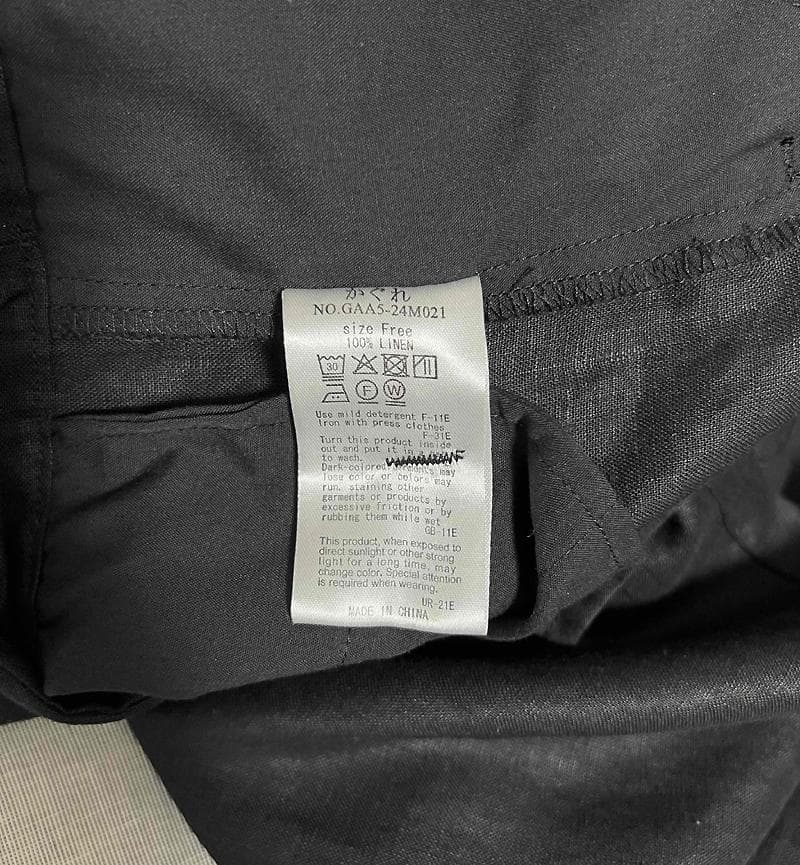 【即配送】かぐれ リネンハーフスリーブオールインワン ブラック