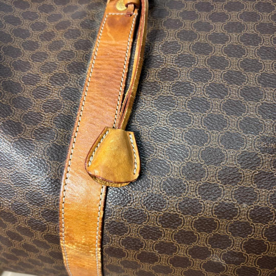 CELINE セリーヌ マカダム　レザー　ボストンバッグ　2WAYバッグ