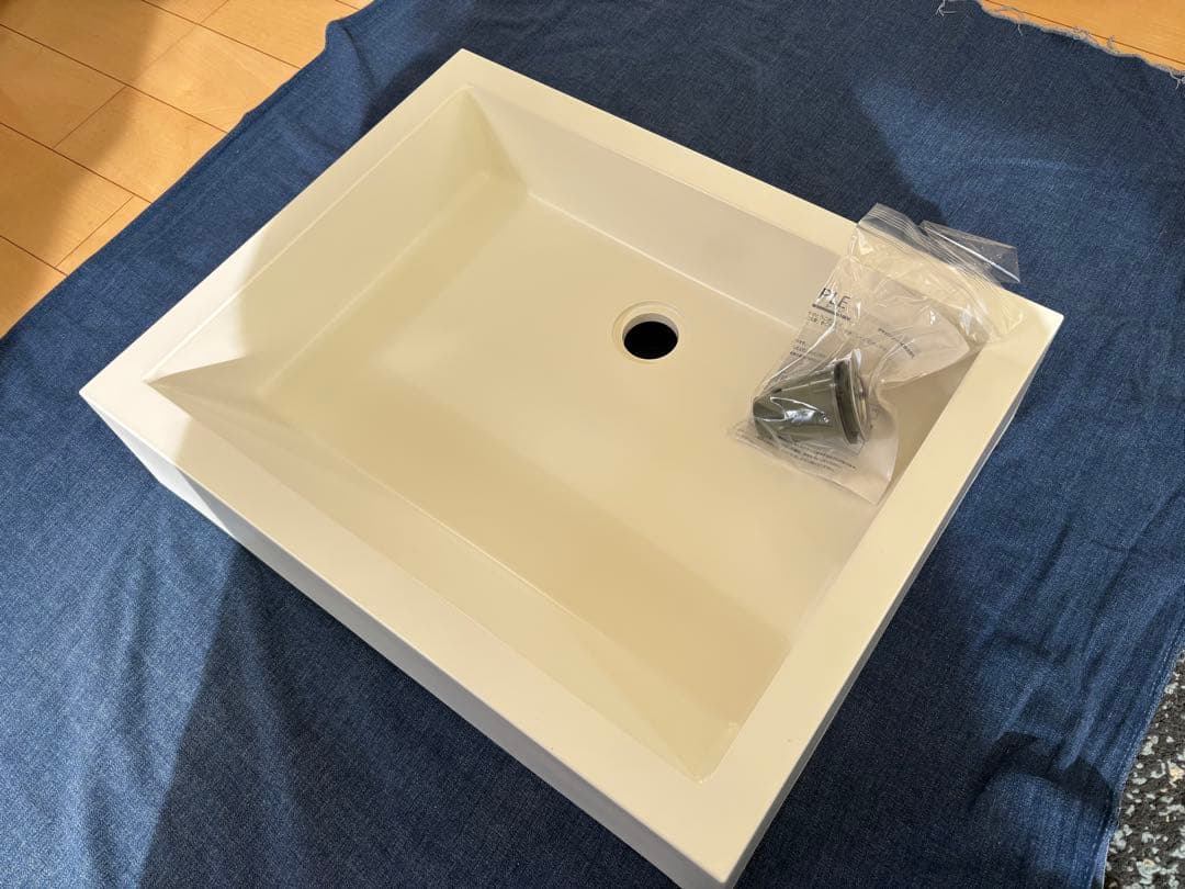 SIPLE(シプレ) 外流しセットDHU 2口+Sナガシ500 蛇口付き 白
