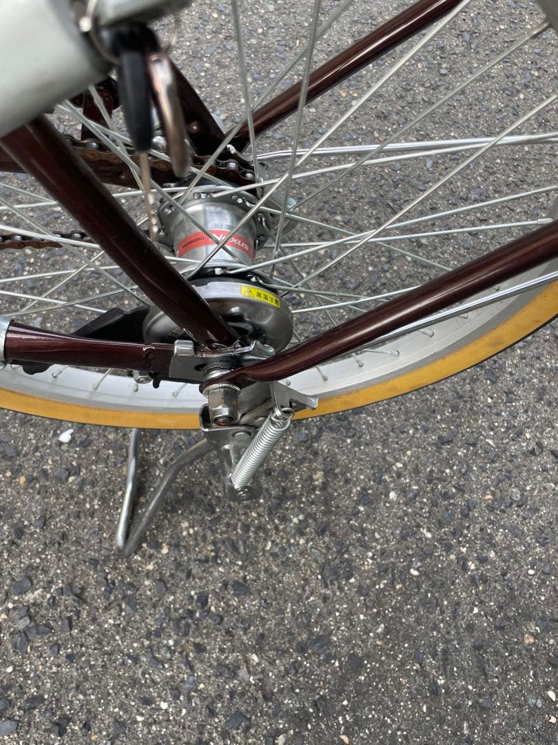 ブラウン 電動アシスト自転車 シティタイプ