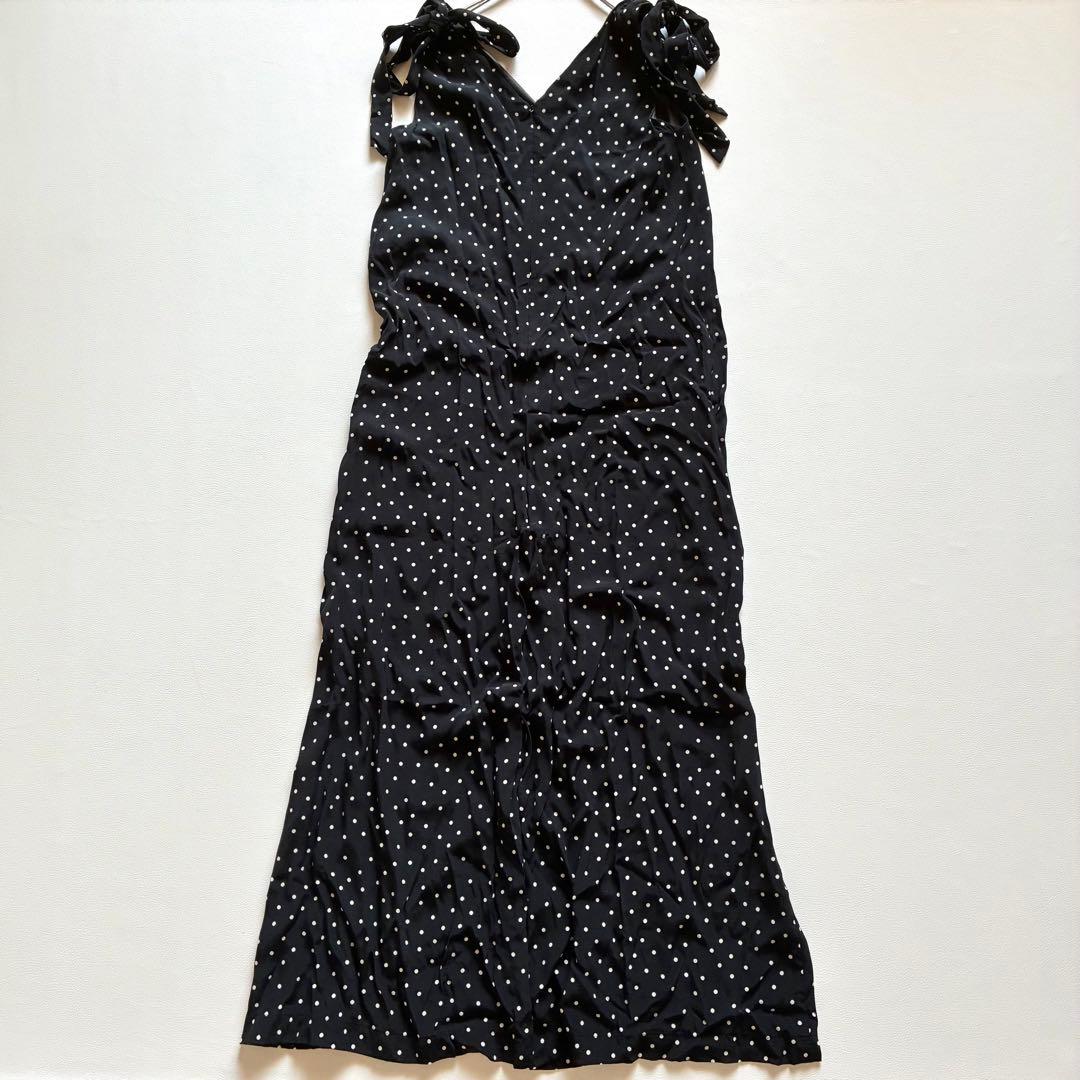 ツルバイマリコオイカワ　Papillion　オールインワン　肩リボン付き　水玉