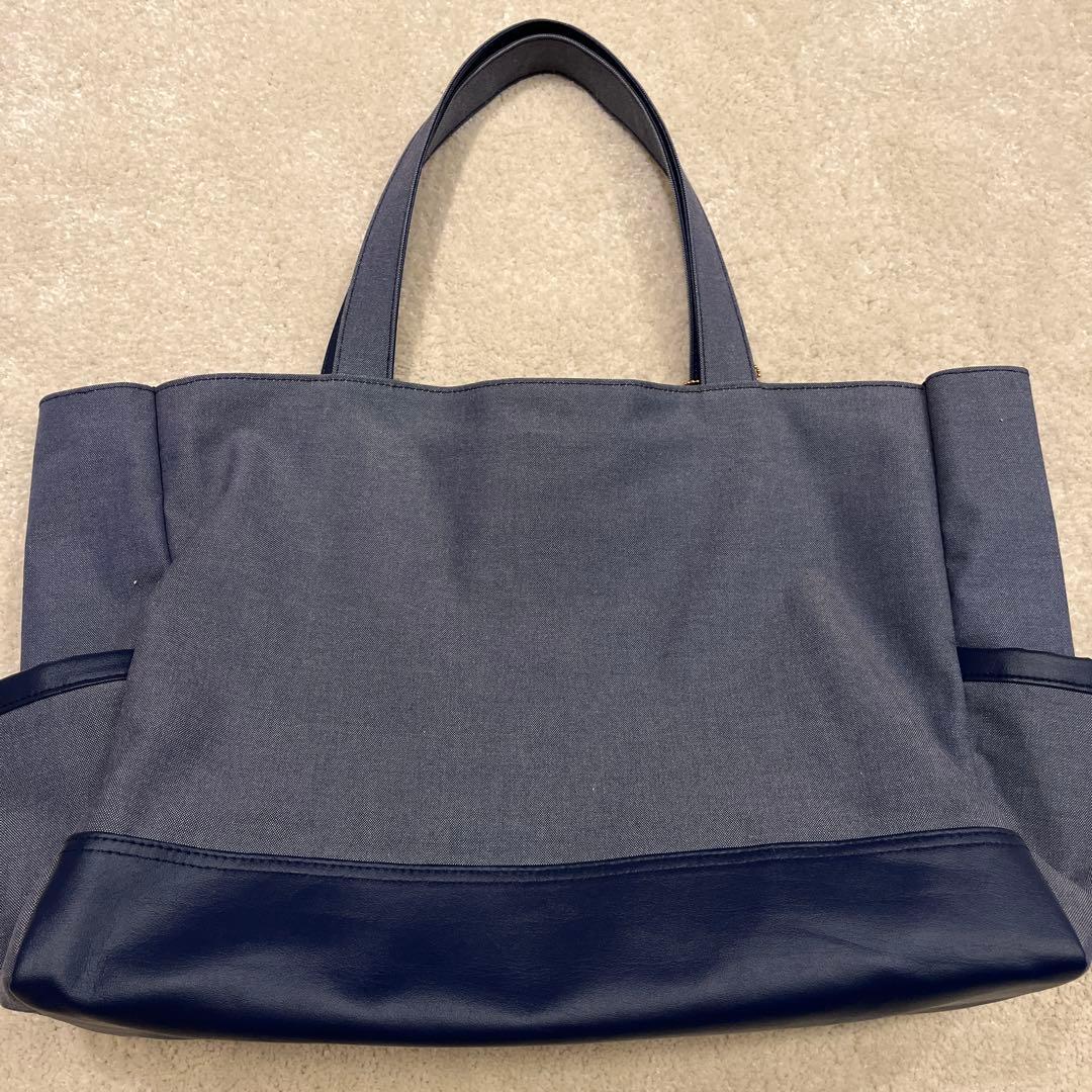 【美品】ファミリア　デニムマザーズバッグ