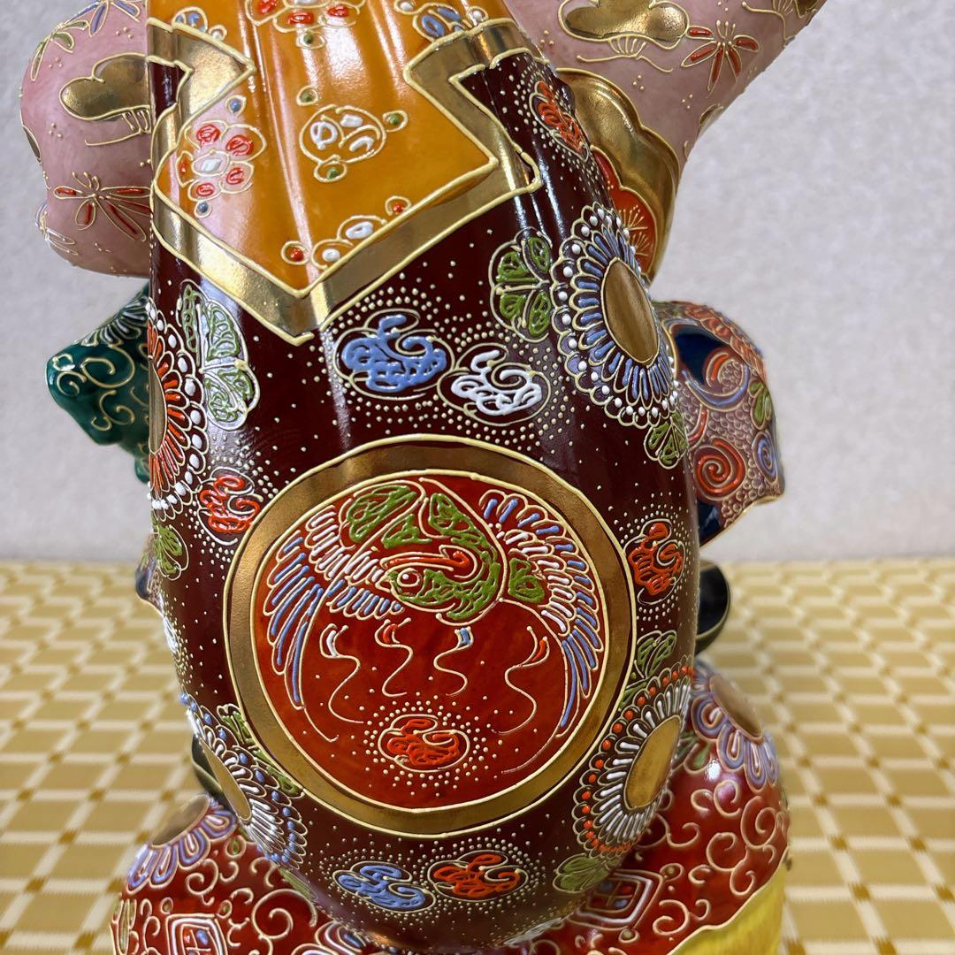 九谷焼　大黒天　14号大黒・盛　大黒様　俵乗り大黒天　縁起物　高さ42cm