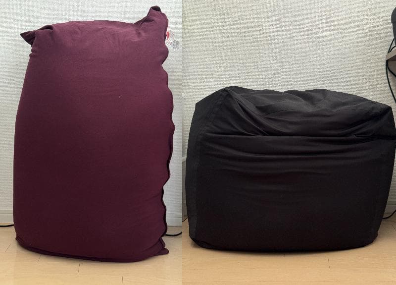 Yogibo Short ディープパープル & 無印 体にフィットするソファ