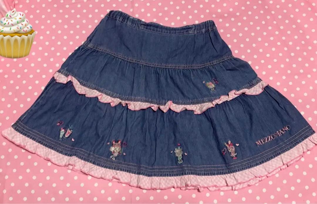 メゾピアノ　デニムスカート　140