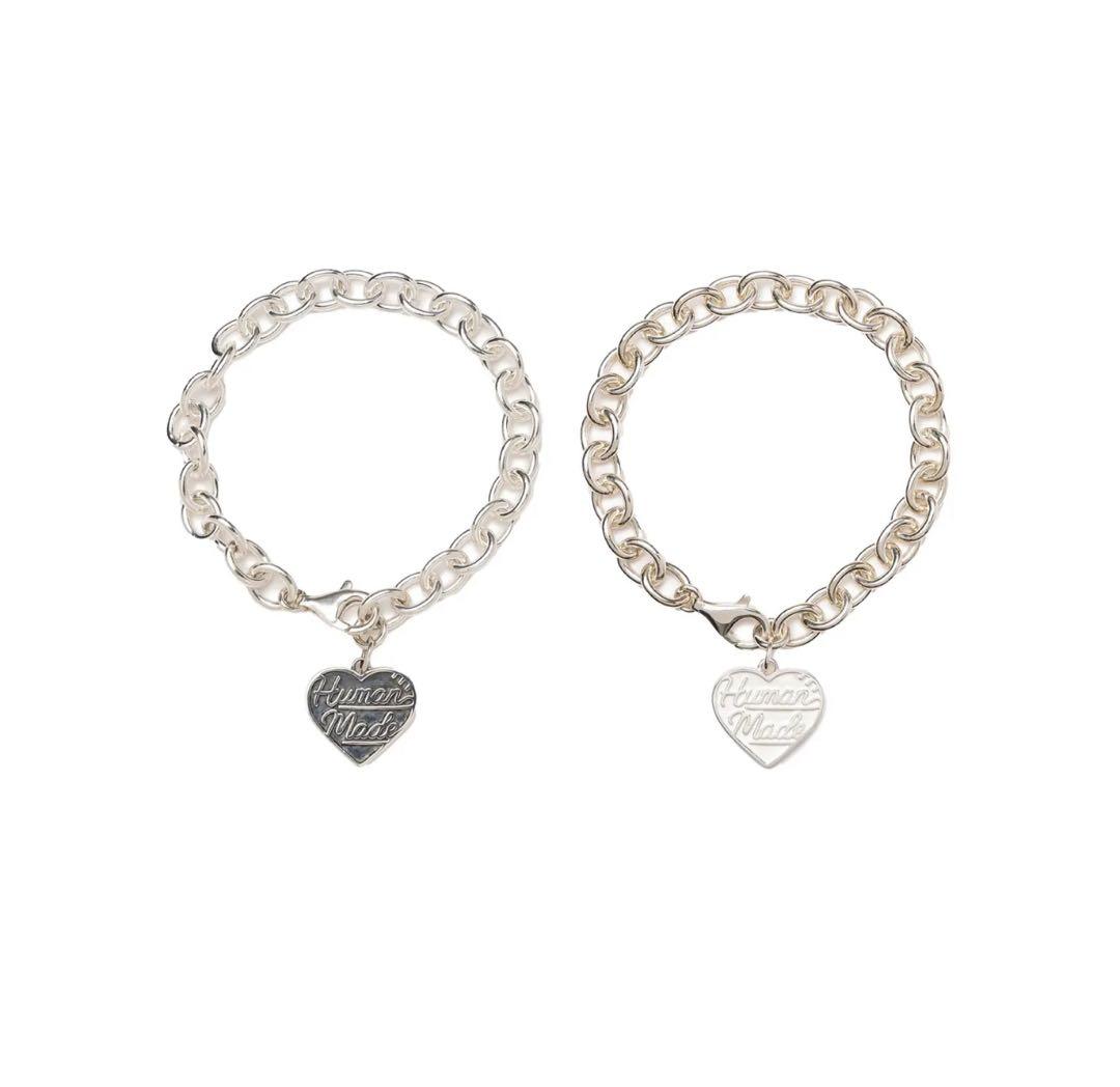 アクセサリー HUMAN MADE HEART SILVER BRACELET White