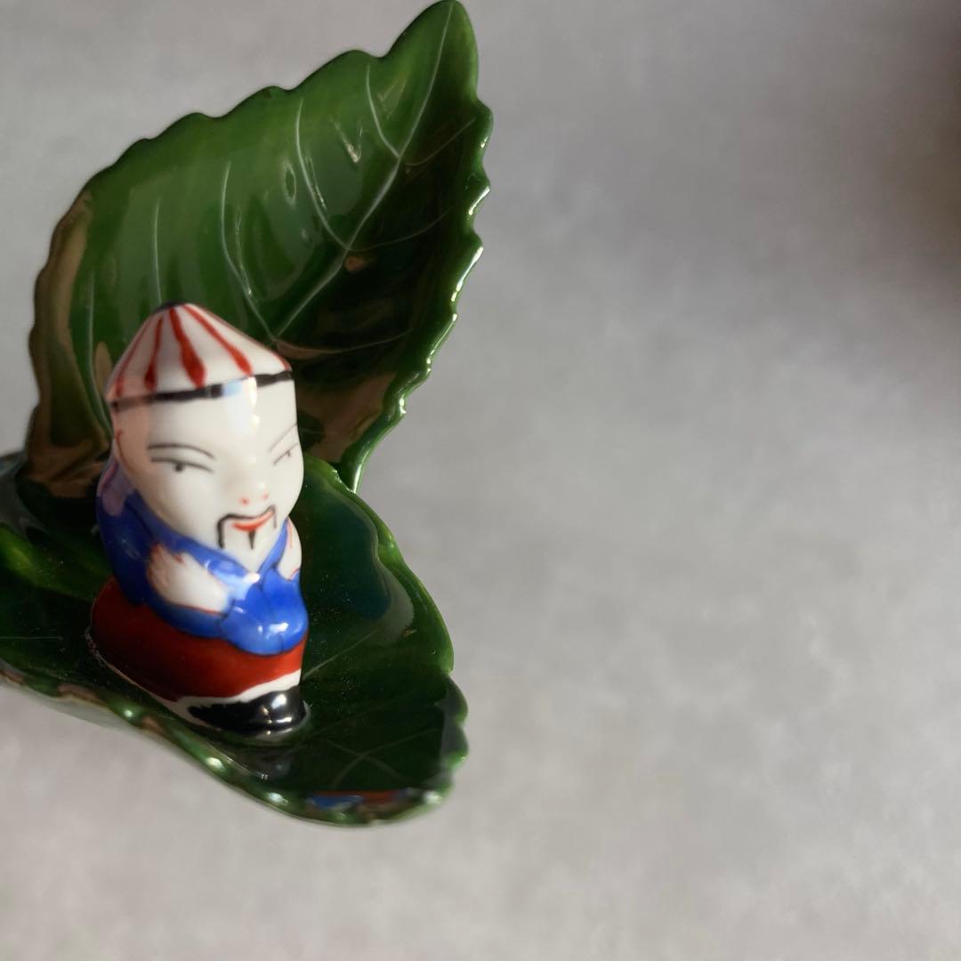 HEREND ヘレンド 置物 カード立て 葉の上のマンダリン