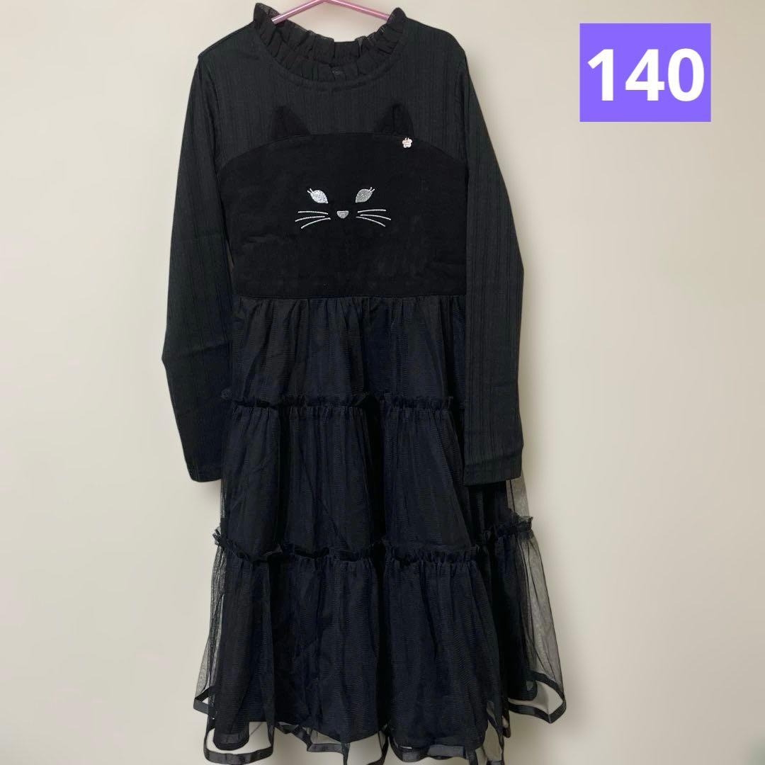 ANNA SUI mini♡猫チュールワンピース♡140