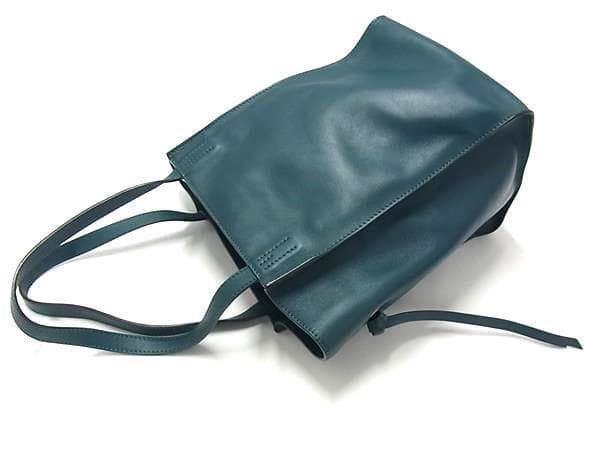 美品 J&M DAVIDSON レザー トートバッグ ショルダー グリーン系