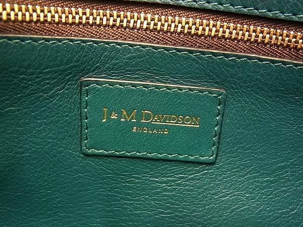 美品 J&M DAVIDSON レザー トートバッグ ショルダー グリーン系