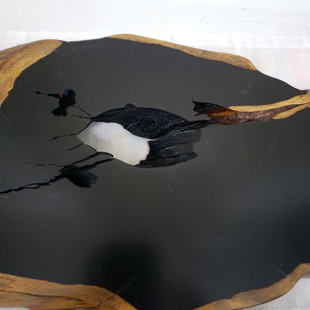Ｂフライデー蔵出し特価本黒檀はす切り花器台56×27×厚み３cm