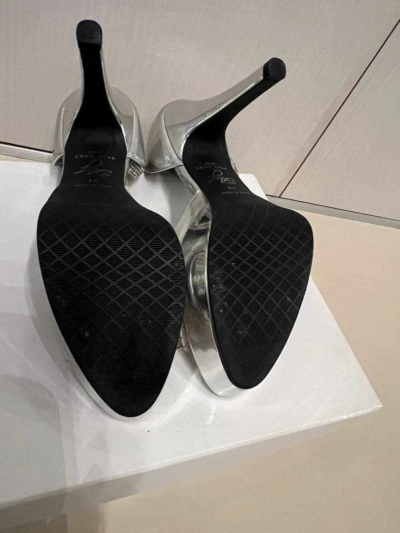 ベストボディジャパン公式ヒール24cm ラインストーンストラップハイヒール⭐️値下