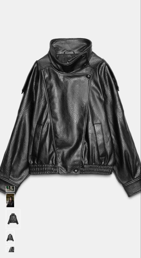 国内正規品 ZARAフェイクレザージャケット ysl Mサイズ
